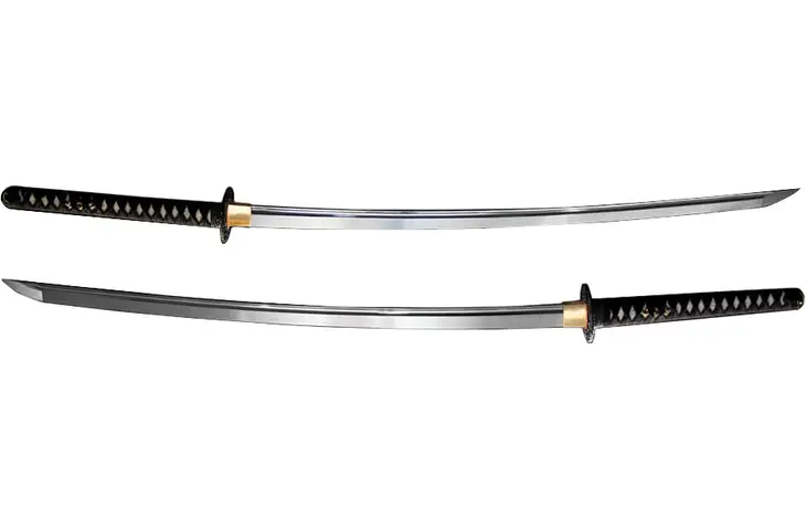 Dynasty Forge 1060 Katana with Bo-Hi in Turbulent Wave Theme